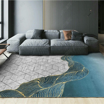 Non Slip Rugs Geometry Modern Large Area Rug Soft Indoor Area Rug for Living Room Bedroom
