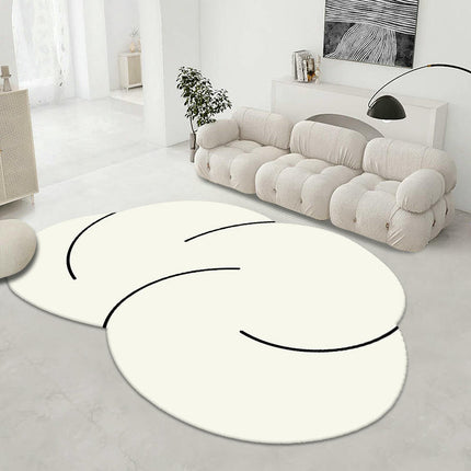 Irregular Shaped Rug Rugs for Living Room Bedroom Modern Abstract Carpets for Home Decor