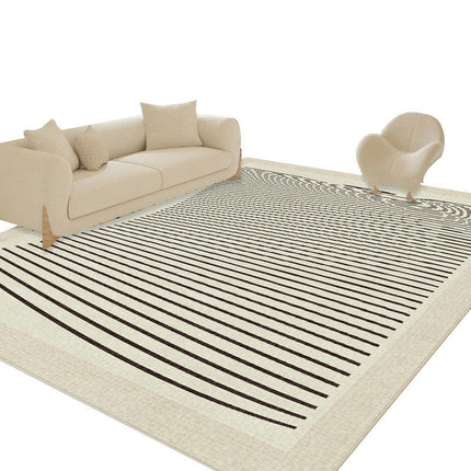 Modern Cream Carpet for Home Decor Lines Rug Rugs for Living Room Bedroom