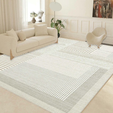 Modern Cream Carpet for Home Decor Lines Rug Rugs for Living Room Bedroom