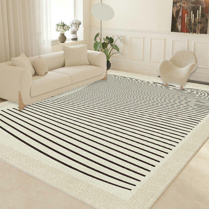 Modern Cream Carpet for Home Decor Lines Rug Rugs for Living Room Bedroom