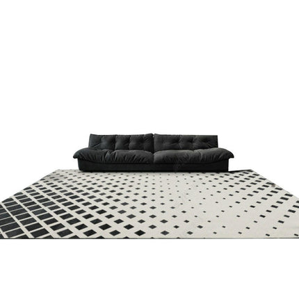 Modern Black and White Checkered Carpets Living Room Rug Indoor Floor Carpet