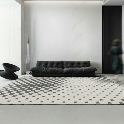 Modern Black and White Checkered Carpets Living Room Rug Indoor Floor Carpet