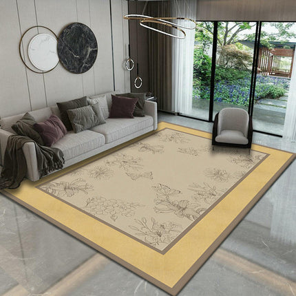 Modern Floral Rugs And Carpet,Area Rug Decor Rugs,Non Slip Washable Living Room Carpet