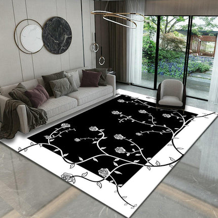 Modern Floral Rugs And Carpet,Area Rug Decor Rugs,Non Slip Washable Living Room Carpet