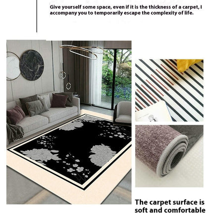 Modern Floral Rugs And Carpet,Area Rug Decor Rugs,Non Slip Washable Living Room Carpet