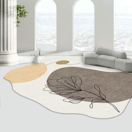 Modern Irregular Area Rug,Decor Rugs Non Slip Washable Living Room Carpet Rugs And Carpet