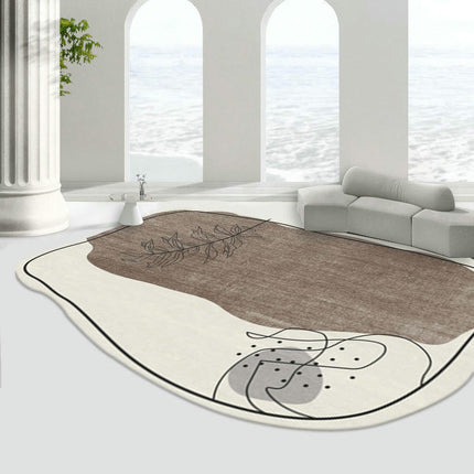 Modern Irregular Area Rug,Decor Rugs Non Slip Washable Living Room Carpet Rugs And Carpet