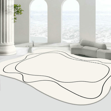 Modern Irregular Area Rug,Decor Rugs Non Slip Washable Living Room Carpet Rugs And Carpet