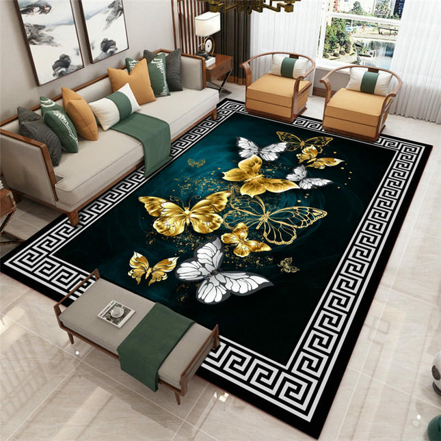 Retro Area Rug Flower Rugs And Carpet Rugs for Living Room Bedroom Washable Rug