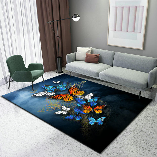 Butterfly Rugs And Carpet Area Rug for Living Room Bedroom Non Shedding Home Decor Rug