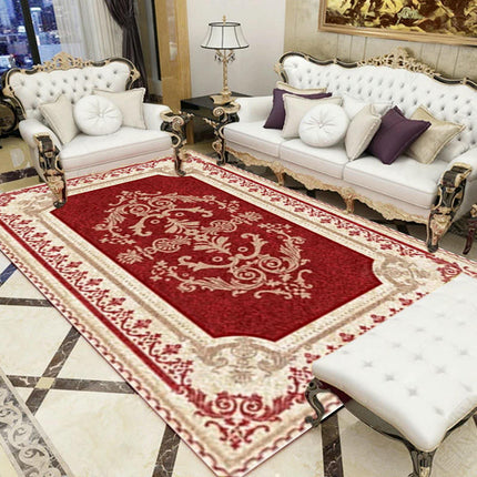European Area Rug for Living Room Large Carpet-Washable Vintage Rugs for Bedroom