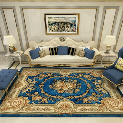 European Area Rug for Living Room Large Carpet-Washable Vintage Rugs for Bedroom