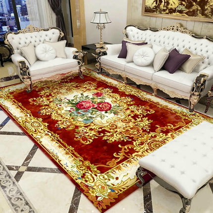 European Area Rug for Living Room Large Carpet-Washable Vintage Rugs for Bedroom