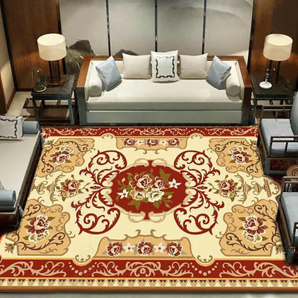 European Area Rug for Living Room Large Carpet-Washable Vintage Rugs for Bedroom