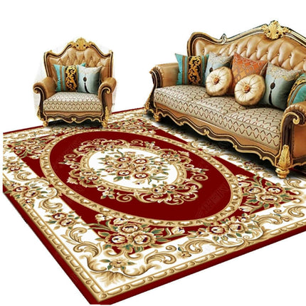 European Area Rug for Living Room Large Carpet-Washable Vintage Rugs for Bedroom