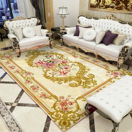 European Area Rug for Living Room Large Carpet-Washable Vintage Rugs for Bedroom