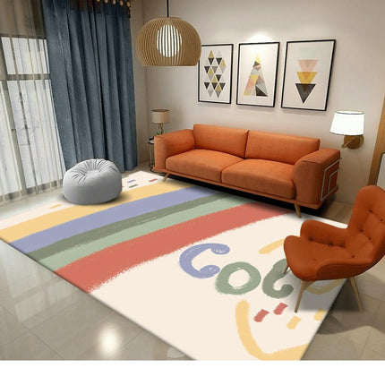 Light Luxury Large Area Rugs for Living Room-Colorful Area Rug for Bedroom Washable Rugs