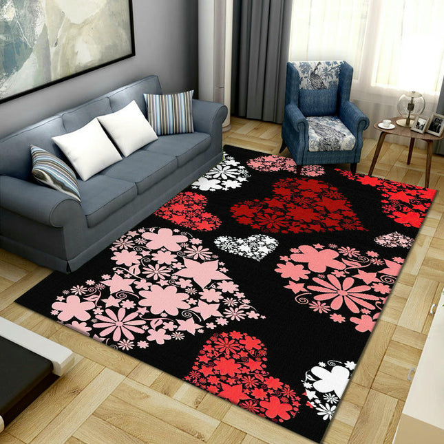 Grass Area Rug Flowers Carpet Non-Slip Living Room Bedroom Rug And Carpet