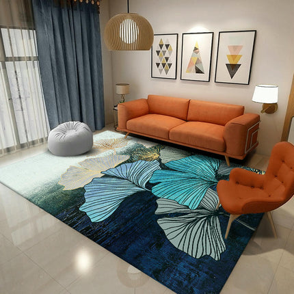 Large Geometric Floor Carpet for Indoor Office Dining Room, Abstract Home Decor Non-Shedding