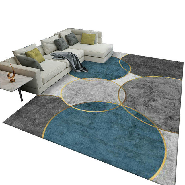 Abstract Geometric Area Rug for Living Room Bedroom, Large Floor Carpet with Non-Slip for Indoor 1