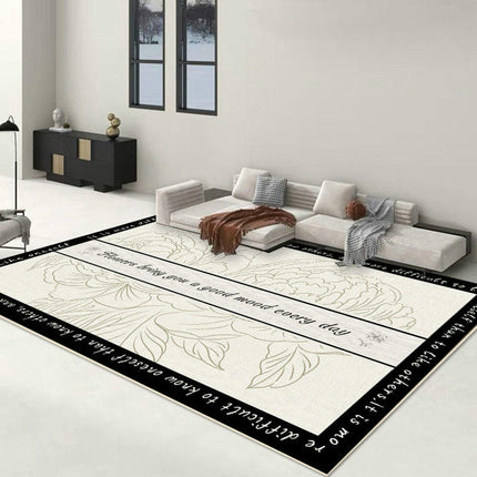 Black and White Area Rug, Non-Slip Soft Rug Modern Art Carpet Indoor Rug for Home Decor