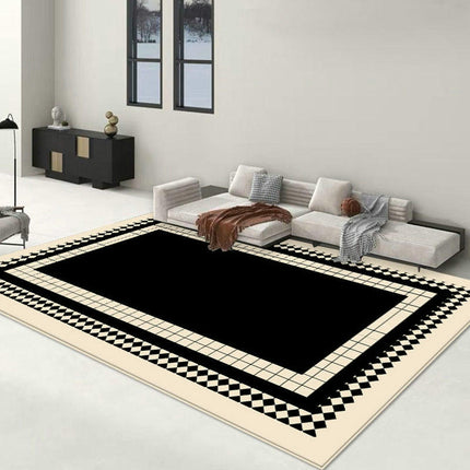 Black and White Area Rug, Non-Slip Soft Rug Modern Art Carpet Indoor Rug for Home Decor