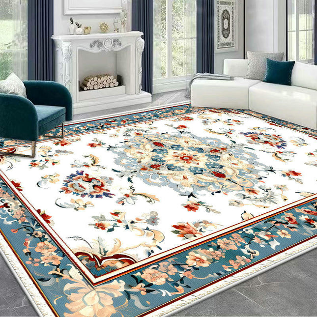 Moroccan Area Rug Vintage Rug,Washable Indoor Rug Non-Slip Carpet for Living Dining Room
