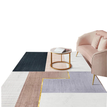 Pink Rug Area Rugs for Living Room Bedside,Floor Carpet Non Slip Soft Indoor Modern Abstract