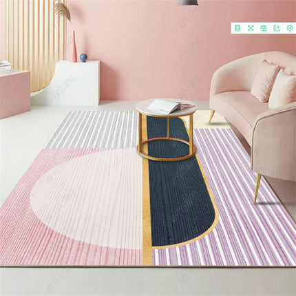 Pink Rug Area Rugs for Living Room Bedside,Floor Carpet Non Slip Soft Indoor Modern Abstract