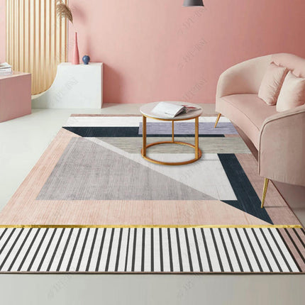 Pink Rug Area Rugs for Living Room Bedside,Floor Carpet Non Slip Soft Indoor Modern Abstract