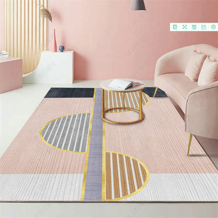Pink Rug Area Rugs for Living Room Bedside,Floor Carpet Non Slip Soft Indoor Modern Abstract