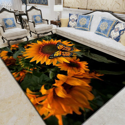 Colorful Rug Area Rugs for Living Room Bedside,Non Slip Soft Indoor Floral Carpet
