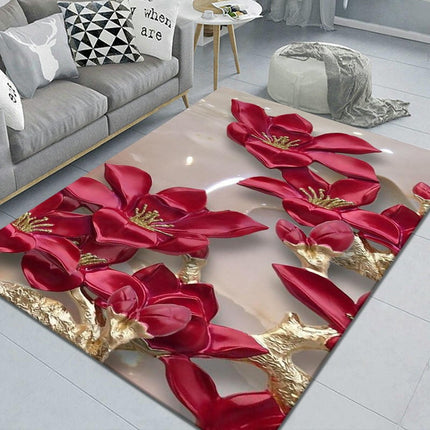 Colorful Rug Area Rugs for Living Room Bedside,Non Slip Soft Indoor Floral Carpet