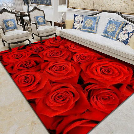 Colorful Rug Area Rugs for Living Room Bedside,Non Slip Soft Indoor Floral Carpet