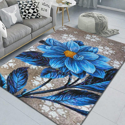 Colorful Rug Area Rugs for Living Room Bedside,Non Slip Soft Indoor Floral Carpet