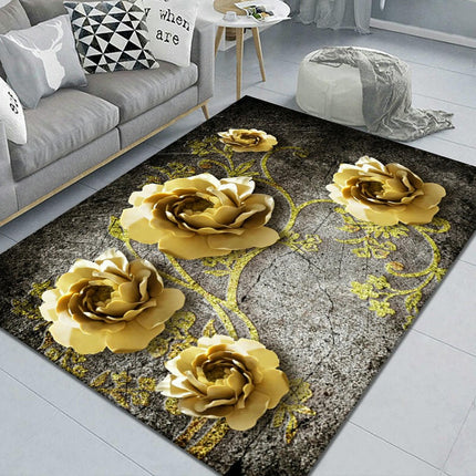 Colorful Rug Area Rugs for Living Room Bedside,Non Slip Soft Indoor Floral Carpet