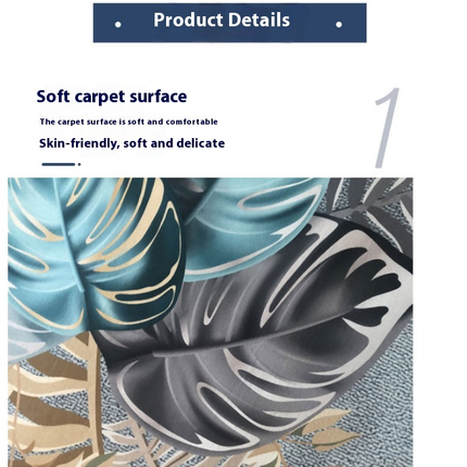 Colorful Rug Area Rugs for Living Room Bedside,Non Slip Soft Indoor Floral Carpet