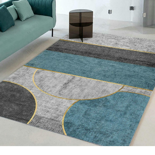 Color Area Rug Living Room Rugs Non-Slip Low Pile Machine Washable Area Rug for Bedroom