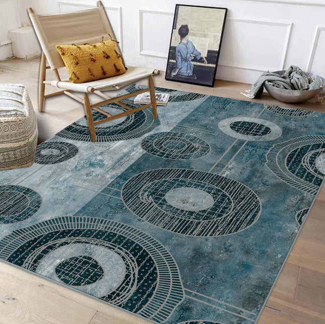 Non-Slip Low Pile Machine Washable Area Rug for Bedroom Color Simple Area Rug Living Room Rugs