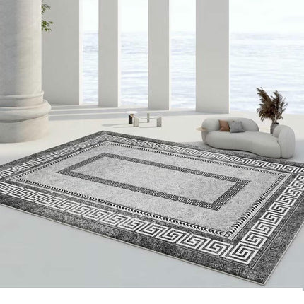 Modern Simple Non-Slip Low Pile Machine Washable Area Rug for Bedroom Area Rug Living Room Rugs