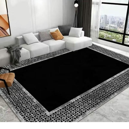 Modern Simple Non-Slip Low Pile Machine Washable Area Rug for Bedroom Area Rug Living Room Rugs