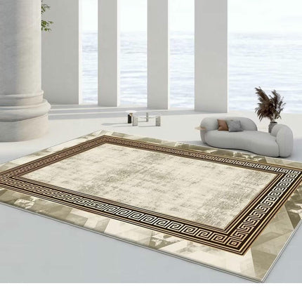 Modern Simple Non-Slip Low Pile Machine Washable Area Rug for Bedroom Area Rug Living Room Rugs