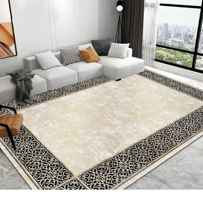 Modern Simple Non-Slip Low Pile Machine Washable Area Rug for Bedroom Area Rug Living Room Rugs