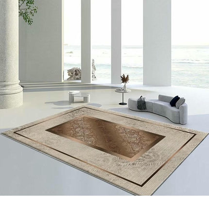 Modern Simple Non-Slip Low Pile Machine Washable Area Rug for Bedroom Area Rug Living Room Rugs