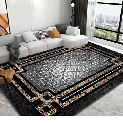 Modern Simple Non-Slip Low Pile Machine Washable Area Rug for Bedroom Area Rug Living Room Rugs