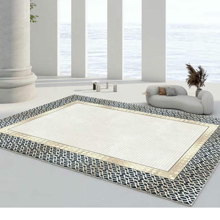 Modern Simple Non-Slip Low Pile Machine Washable Area Rug for Bedroom Area Rug Living Room Rugs