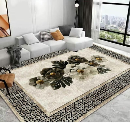 Modern Simple Non-Slip Low Pile Machine Washable Area Rug for Bedroom Area Rug Living Room Rugs 1