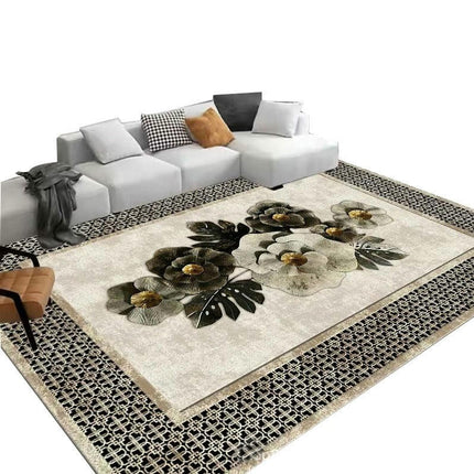 Modern Simple Non-Slip Low Pile Machine Washable Area Rug for Bedroom Area Rug Living Room Rugs