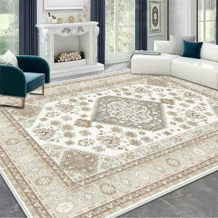 Colorful Low Pile Machine Washable Area Rug for Bedroom Boho Area Rug Living Room Rugs